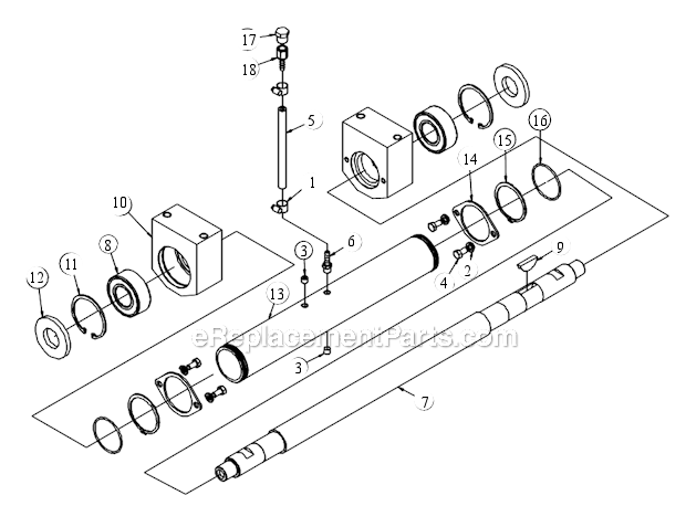 Page W Diagram and Parts List for MK-4018KB  MK Diamond Concrete Saw